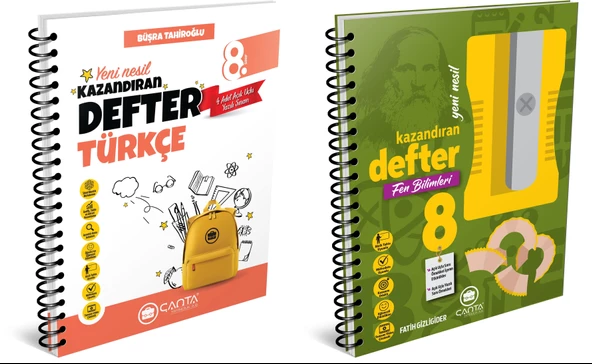 Çanta 2025 8. Sınıf Lgs Türkçe + Fen Bilimleri Kazandıran Defter Seti 2 Kitap ürün görseli 1