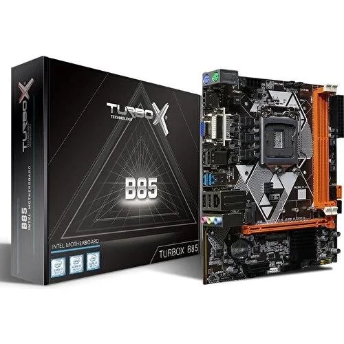 TURBOX WORKTEAM B85(H81) H81 2xDDR3 VGA+HDMI 1xM.2 1150 PIN ANAKART ürün görseli 1