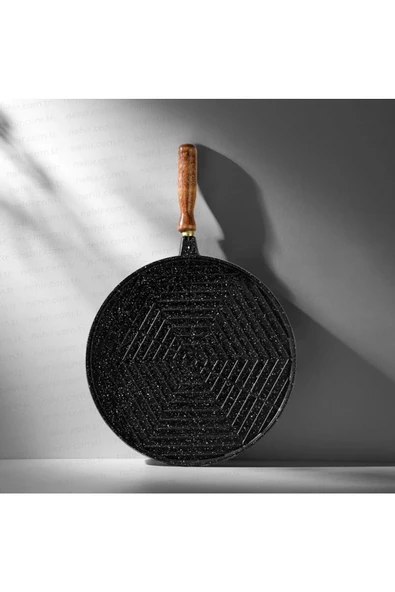 Nehir döküm grill çift taraflı gözleme tavası 36 cm büyük boy tava ürün görseli 1
