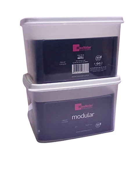 Geseus Moonstar Süzgeçli Peynir Saklama Kabı 2 Lt X 2ADET BPA FREE-MS06 ürün görseli 1