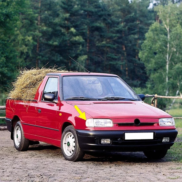 Skoda Pickup 1996-2001 Sağ Ön Sinyal Lambası Beyaz Duysuz 6U0953042A ürün görseli 1