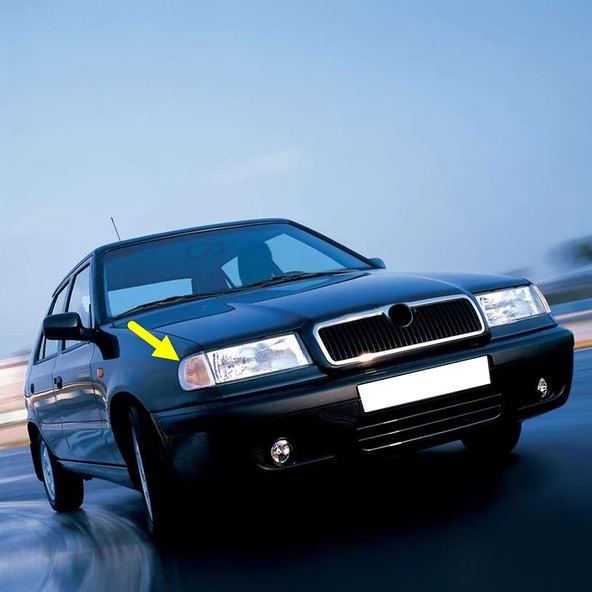 Skoda Felicia 1995-2001 Sağ Ön Sinyal Lambası Beyaz Duysuz 6U0953042A ürün görseli 1