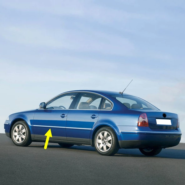 VW Passat B5.5 2001-2005 Sol Ön Kapı Bandı Çıtası Kromlu 3B0853515C ürün görseli 1