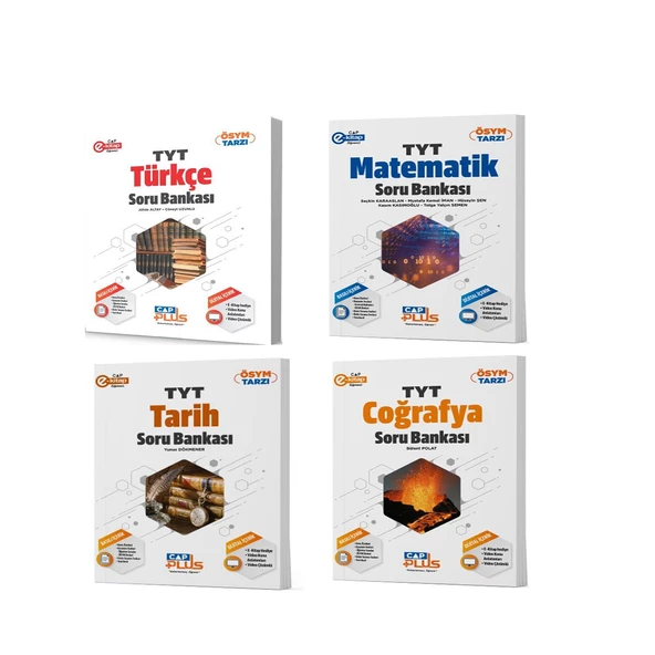 Çap Yayınları TYT Türkçe Matematik Tarih ve Coğrafya Soru Bankası Seti 4 Kitap ürün görseli 1