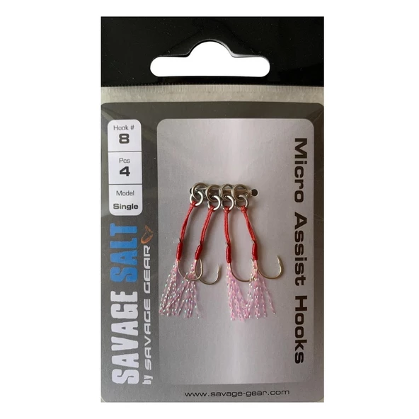 Savage Gear Micro Single Assist İğne No:8 (4'lü Paket) ürün görseli 1