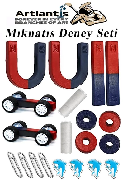 Mıknatıs Seti 20 Parça 1 Paket Deney Malzemesi Okul Projeleri İçin Manyetik U I Araba Halka Mıknatıs Deney Oyun Seti ürün görseli 1