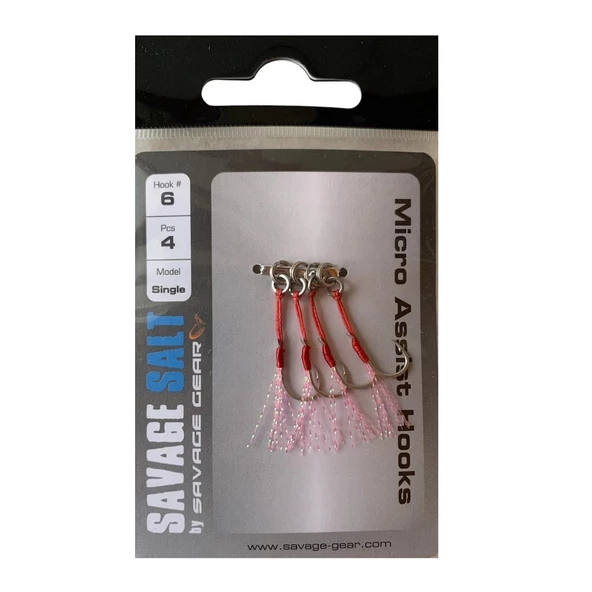 Savage Gear Micro Single Assist İğne No:6 (4'lü Paket) ürün görseli 1
