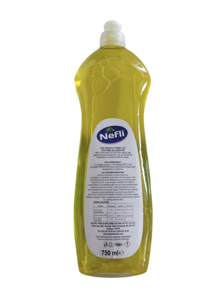 Nefli Sıvı Bulaşık Deterjanı 750 Ml - Resim 2