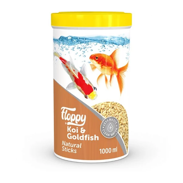 Floppy Koi Goldfish Natural Stick Japon Balık Yemi 1000 Ml ürün görseli 1