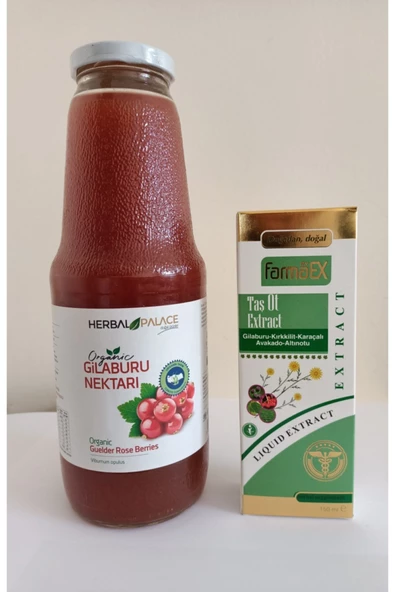 Herbal Palace Organik Gilaburu Suyu 1lt + My Farmaex Taş Ot (gilaburu) Extract 150ml ürün görseli 1