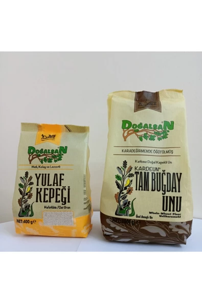Doğalsan Yulaf Kepeği 400gr + Tam Buğday Unu (kardeun) 1000gr 2li Avantajlı Set Nehir... ürün görseli 1