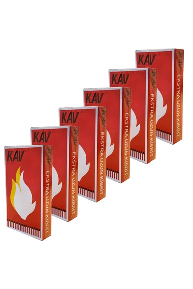 Kav Extra Uzun Kibrit 10cm Ortalama 45 Çöp 6 Paket ürün görseli 1