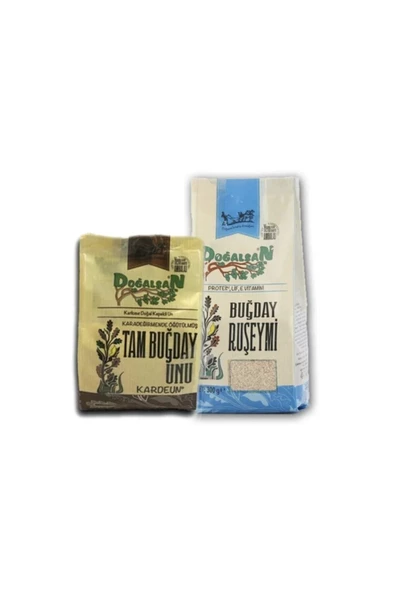 Doğalsan Kara Değirmen Tam Buğday Unu 1 Kg+ Buğday Ruşeymi 300 Gr 2 Li Set (lif,protein,e Vitamin) ürün görseli 1