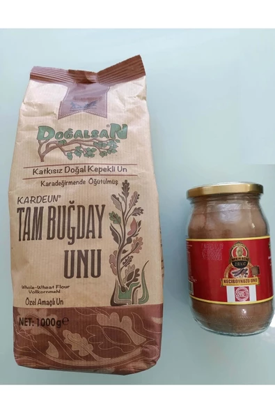 Doğalsan Kardeun Tam Buğday Unu 1kg + Atışeri Keçiboynuzu Unu 2li Avantajlı Set...nhrrr ürün görseli 1
