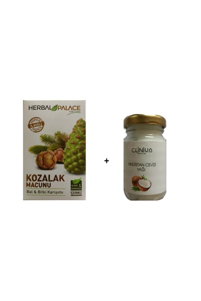 Herbal Palace ÇAM KOZALAĞI MACUNU 230gr + HİNDİSTAN CEVİZİ YAĞI 60ml ürün görseli 1