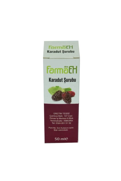 myfarmaex Doğal Karadut Şurubu 50ml Yeşil Naturel Cam Şişe ürün görseli 1