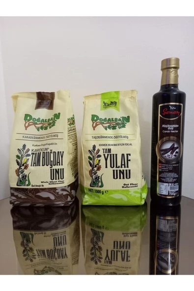 Doğalsan Tam Buğday Unu 1kg + Yulaf Unu 1kg + Şenay Keçiboynuzu Özü 700 gr ürün görseli 1