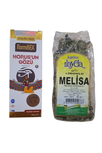 myfarmaex Horus'un Gözü Mix Ekstrat + Limonlu Melisa 2li avantajlı set ürün görseli 1