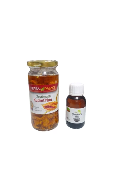 Herbal Palace Zetyin yağlı Kudret Narı (Özenle Kurutulmuş Tane Tane) + Burak Çörekotu Yağı Avantajlı Set ürün görseli 1
