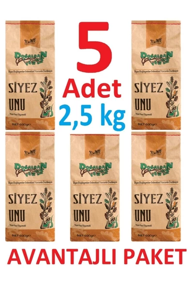 Doğalsan Siyez Unu 500 Gr 5 Adet 2,5 Kg ürün görseli 1