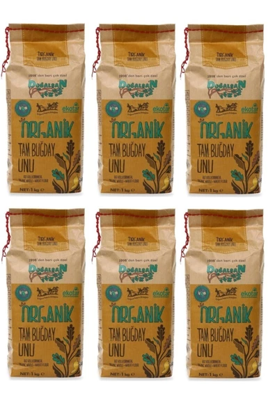 Doğalsan Organik Tam Buğday Unu 1kg X 6 Adet Avantajlı Set Nhrrrr ürün görseli 1