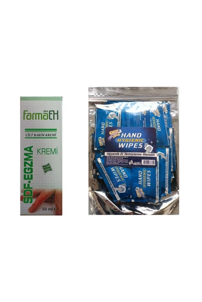 myfarmaex SEDEF -EGZAMA KREMİ +HİJYENİK TEMİZLİK HAVLUSU CİLT BAKIM ürün görseli 1