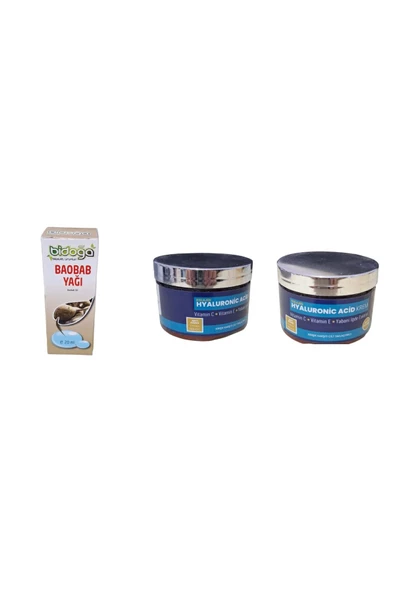 bidoğa BAUBAB YAĞI 20 ML + KOLAJEN HYALURONİC ASİT KREM 100 ML (ANTI AGING) ürün görseli 1