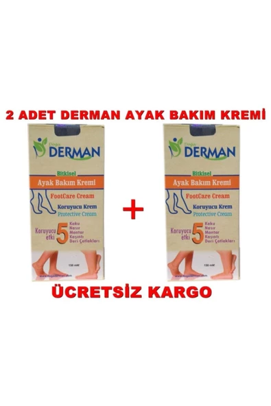Derman Bitkisel Ayak Bakım Kremi 5 Etkili 2 Adet ürün görseli 1