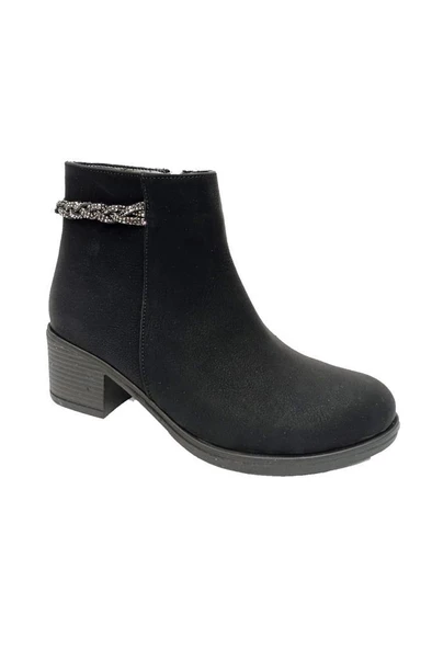 Fix 9309 Yağlı Deri Trend Fashion Fermuarlı Kadın Bot ürün görseli 1