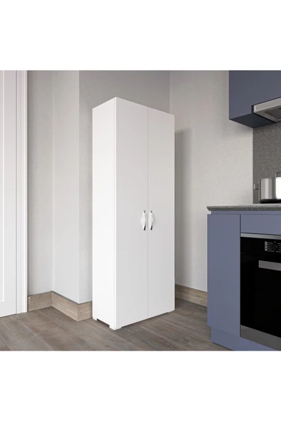 AYMOBSAN 2 Kapaklı Winter  Boy Dolabı , Çok Amaçlı Dolap , Killer Dolabı, Banyo Dolabı, Mutfak Dolabı Beyaz ürün görseli 1