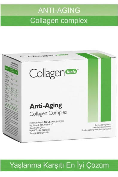 collagen forte Anti-Aging Kolajen Complex & Multivitamin 1500 mg x 90 Tablet ürün görseli 1
