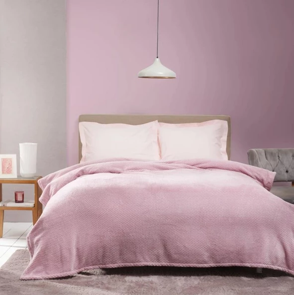 Karaca Home Raunda Gül Kurusu Tek Kişilik Weelsoft Battaniye ürün görseli 1