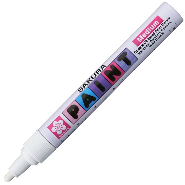 SAKURA PAINT MARKER MEDIUM BEYAZ (XPMK-B#50) ürün görseli 1