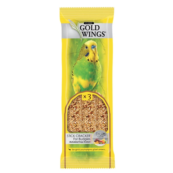 Gold Wings Classic Meyveli Kraker 3'lü 1 Paket - Muhabbet Kuşu Krakeri Meyveli ürün görseli 1