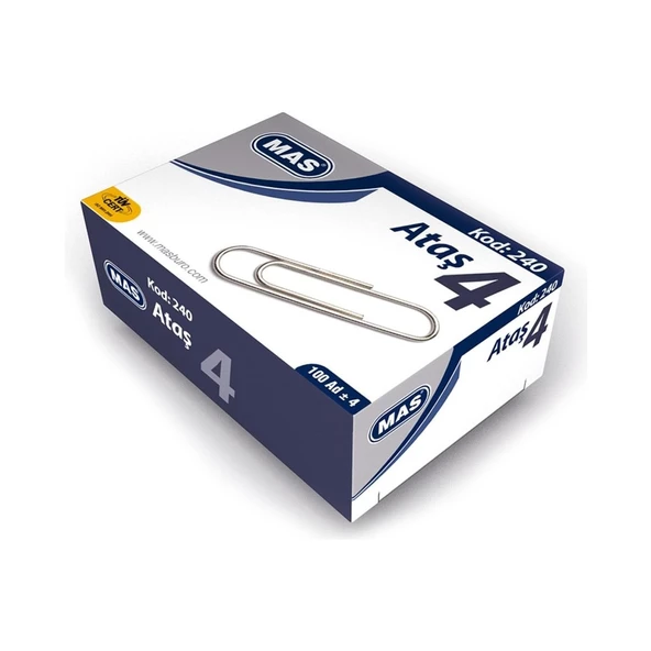 Mas 240 Ataş No:4 Süper Kalite Nikel Kaplı 24 Paket ürün görseli 1