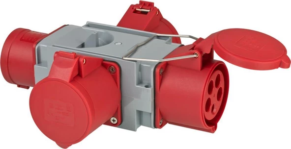 Brennenstuhl Cross Serisi CEE Adaptör Güç Dağıtıcısı IP44 1x CEE fişi 400V/32A ve 3x CEE prizleri 400V/32A Dış Mekan Çoklayıcı ve Dönüştürücü Priz ürün görseli 1