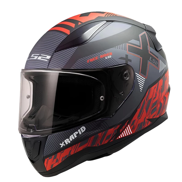 LS2 RAPIDD 2 XTREET MAT SİYAH-KIRMIZI KASK ürün görseli 1
