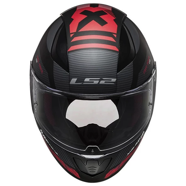 LS2 RAPIDD 2 XTREET MAT SİYAH-KIRMIZI KASK - Resim 2