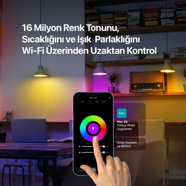 TTEC Lumi Smart Multicolor Wi-Fi LED Bulb - Resim 2