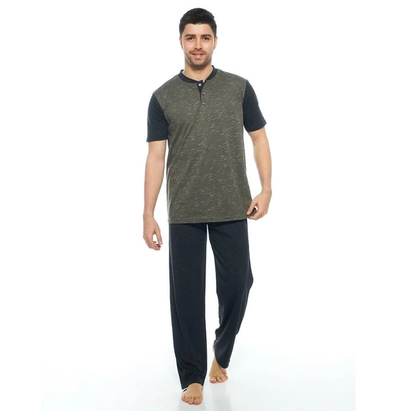 Estiva Desenli %100 Pamuk Günlük Erkek Pijama Takım ürün görseli 1