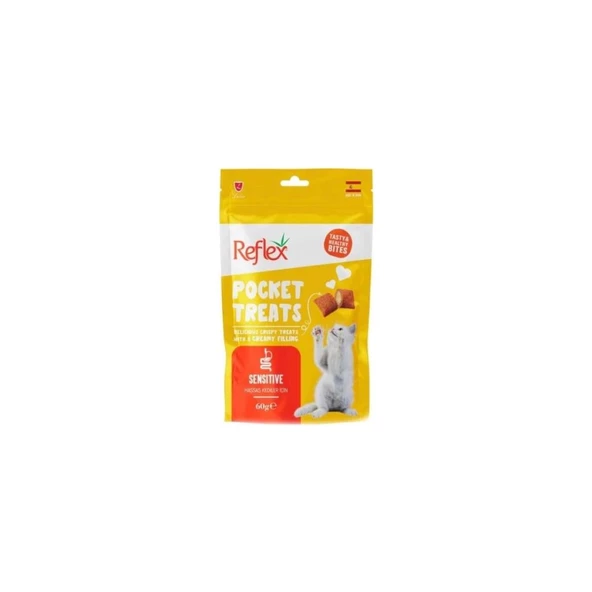 Reflex Pocket Treats Sensitive Yetişkin Kedi Ödül Maması 60gr ürün görseli 1