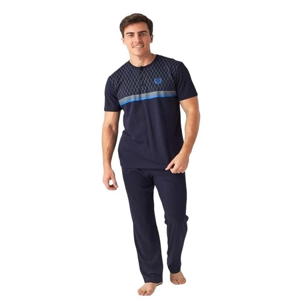 Mod Collection 3 Parça Şortlu Kısa Kol Erkek Pijama Takım ürün görseli 1