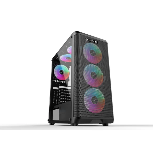 IROMX MERIDIAN BTX-NPG PSU YOK 4x12CM ARGB FAN ATX 2xUSB3.0 SIYAH KASA ürün görseli 1