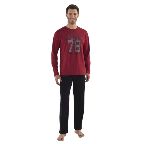 Mod Collection Pamuklu Uzun Kol Erkek Pijama Takım ürün görseli 1