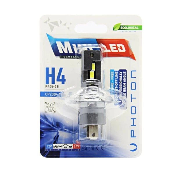 Photon Mini H4 Compact Led 12-24V Tekli Blister ürün görseli 1