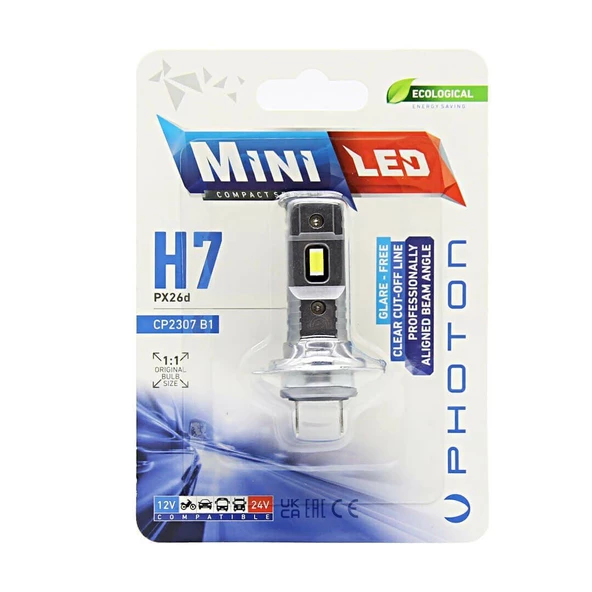 Photon Mini H7 Compact Led 12-24V Tekli Blister ürün görseli 1