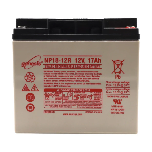 ENERSYS GENESİS NP18-12R 12V 17AH BAKIMSIZ KURU TİP AGM VRLA AKÜ ürün görseli 1