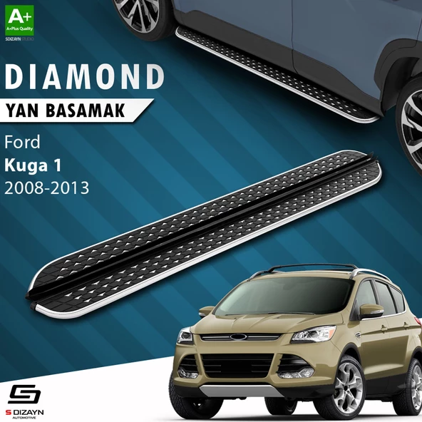 S-Dizayn Ford Kuga 1 Diamond Krom Yan Basamak 183 Cm 2008-2012 ürün görseli 1