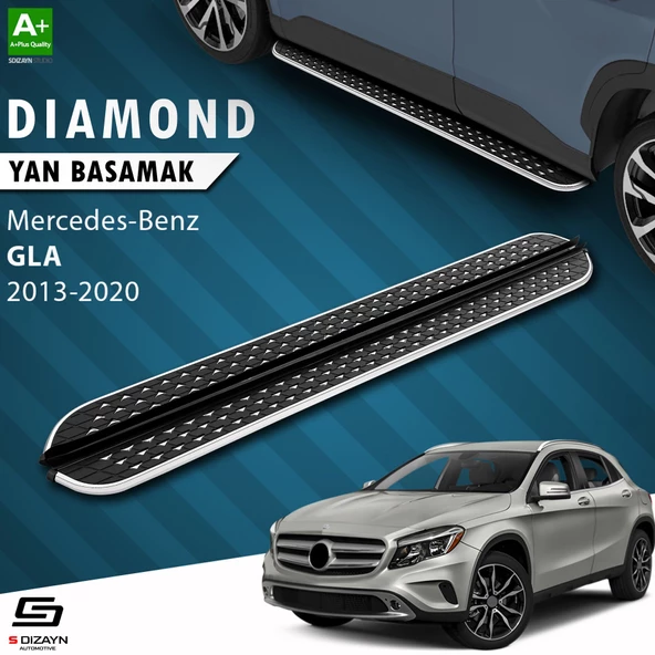 S-Dizayn Mercedes GLA X156 Diamond Krom Yan Basamak 183 Cm 2013-2020 ürün görseli 1