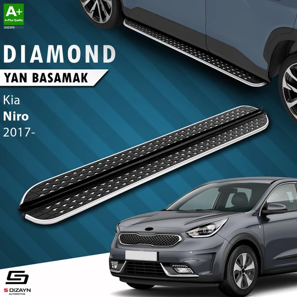 S-Dizayn Kia Niro Diamond Krom Yan Basamak 183 Cm 2017 Üzeri ürün görseli 1